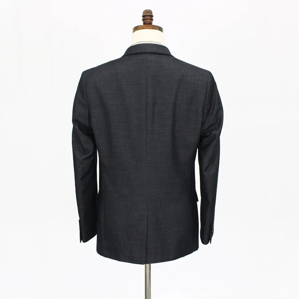 Perry Ellis 40R Gray Solid 2-Button Sport Coat Blazer Jacket G936